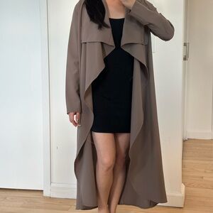Stylish Brown Drape Coat